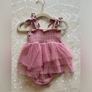 Angel Dear Tutu Romper -Rose Grid